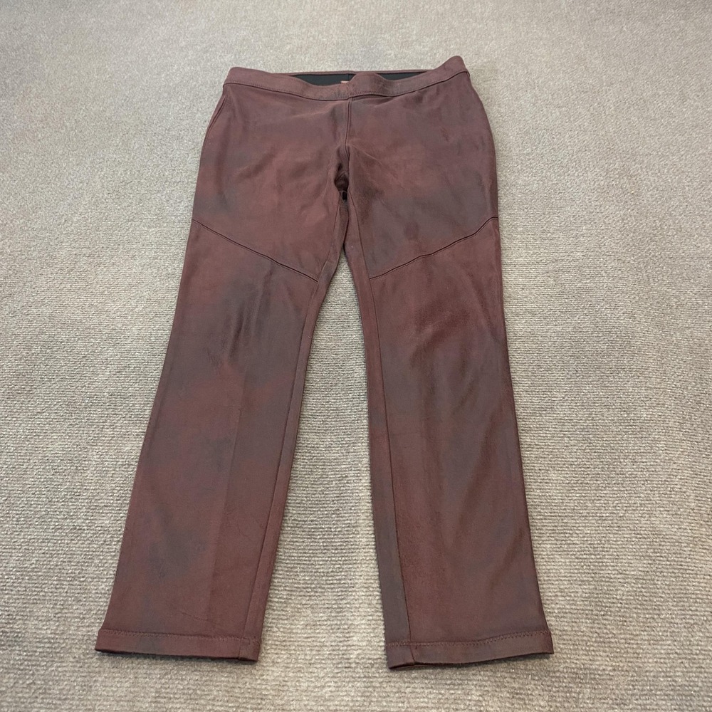 Free People Pants Womens 29 Brown Faux Suede Skinny Pull On Stretch Casual Boho